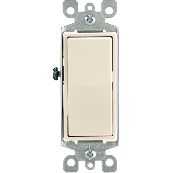 Residential 15A Light Almond Grounded 4-Way Switch